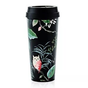 Kate Spade Floral Owl Travel Mug EUC